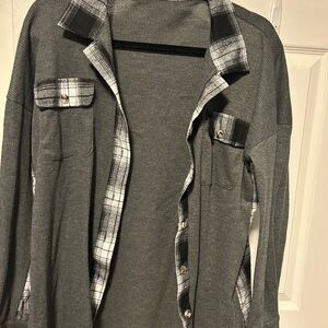 Gray Plaid Woman’s Shirt